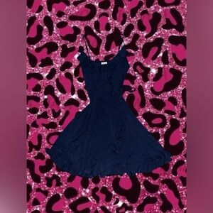 Hollister Navy Ruffle Hem Sundress